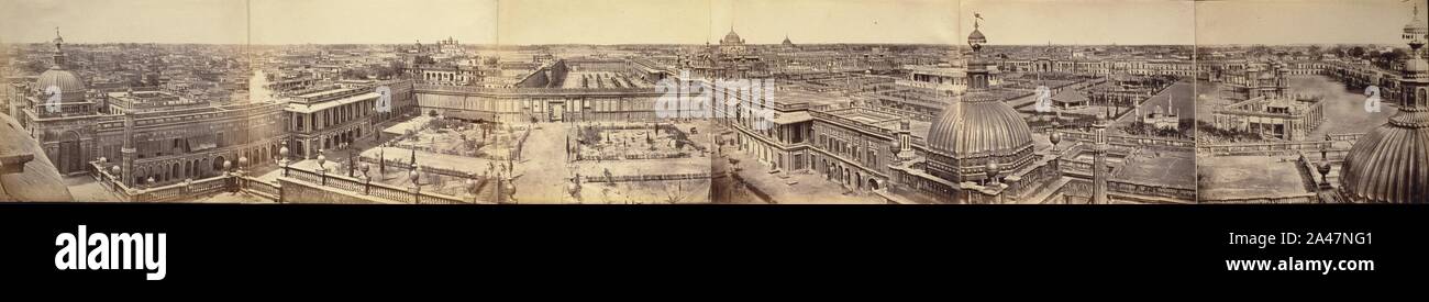 Felice Beato (Briten, geboren Italien - (Panorama von Lucknow, die aus der Großen Imambara übernommen) Stockfoto