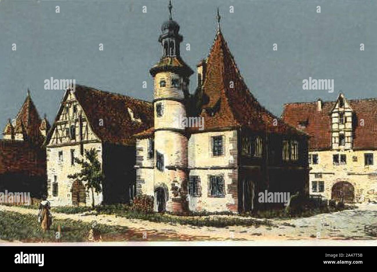 Felle Rothenburg odT Hegereiterhaus. Stockfoto