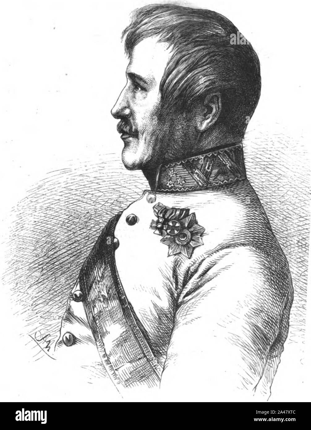 Ferdinand Heinrich Friedrich v Hessen-Homburg (IZ 46-1866 S 261 ANeumann). Stockfoto