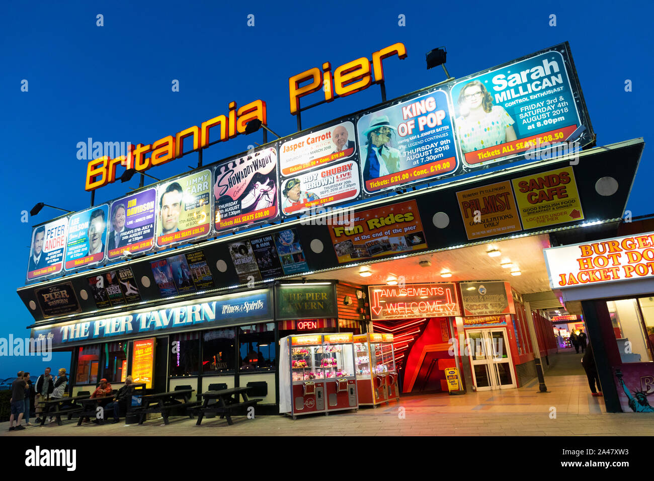 Britannia Pier in Great Yarmouth, Norfolk, Großbritannien Stockfoto