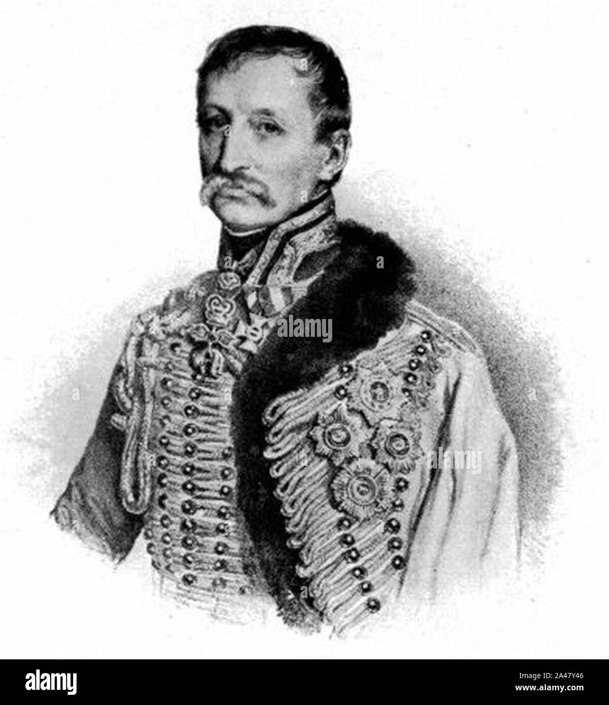 Ferdinand Karl Joseph Österreich 1781 1850 lithobw. Stockfoto