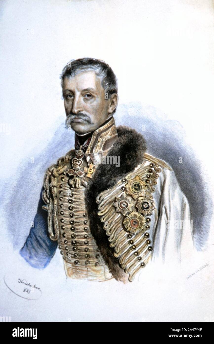 Ferdinand Karl Joseph Österreich 1781 1850 lithocolor. Stockfoto