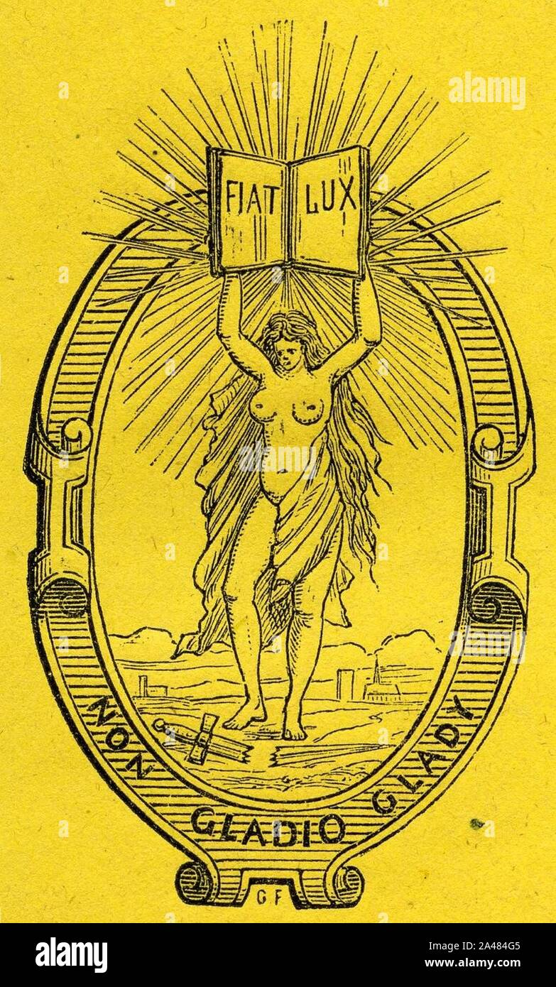 FIAT LUX, NICHT GLADIO GERNE, Corbière-Les Amours jaunes, 1873 - Seite 6 (7/8). Stockfoto