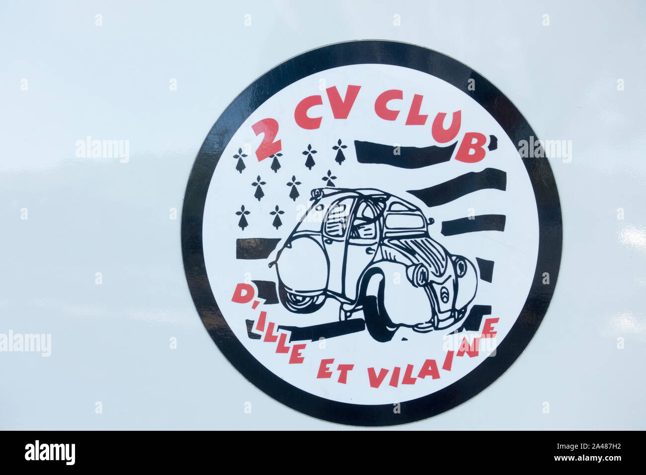 Citroen 2 CV Club in Foleux Stockfoto