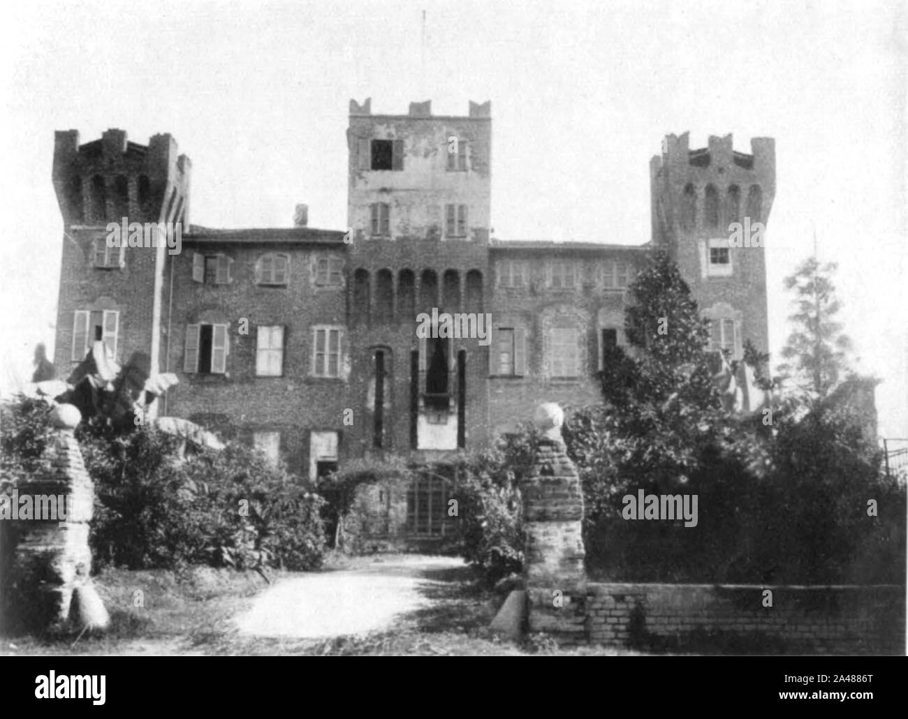 Abb. 58, Castello di nibbiola, frontea ponente, p165, Foto nigra nigra il Novarese. Stockfoto