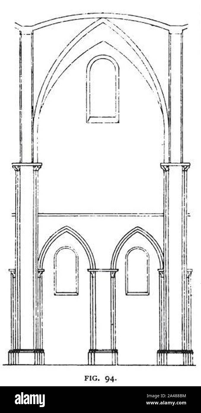 Abb. 94 - Erhöhung von einer Bucht der Kathedrale von Bamberg. Stockfoto