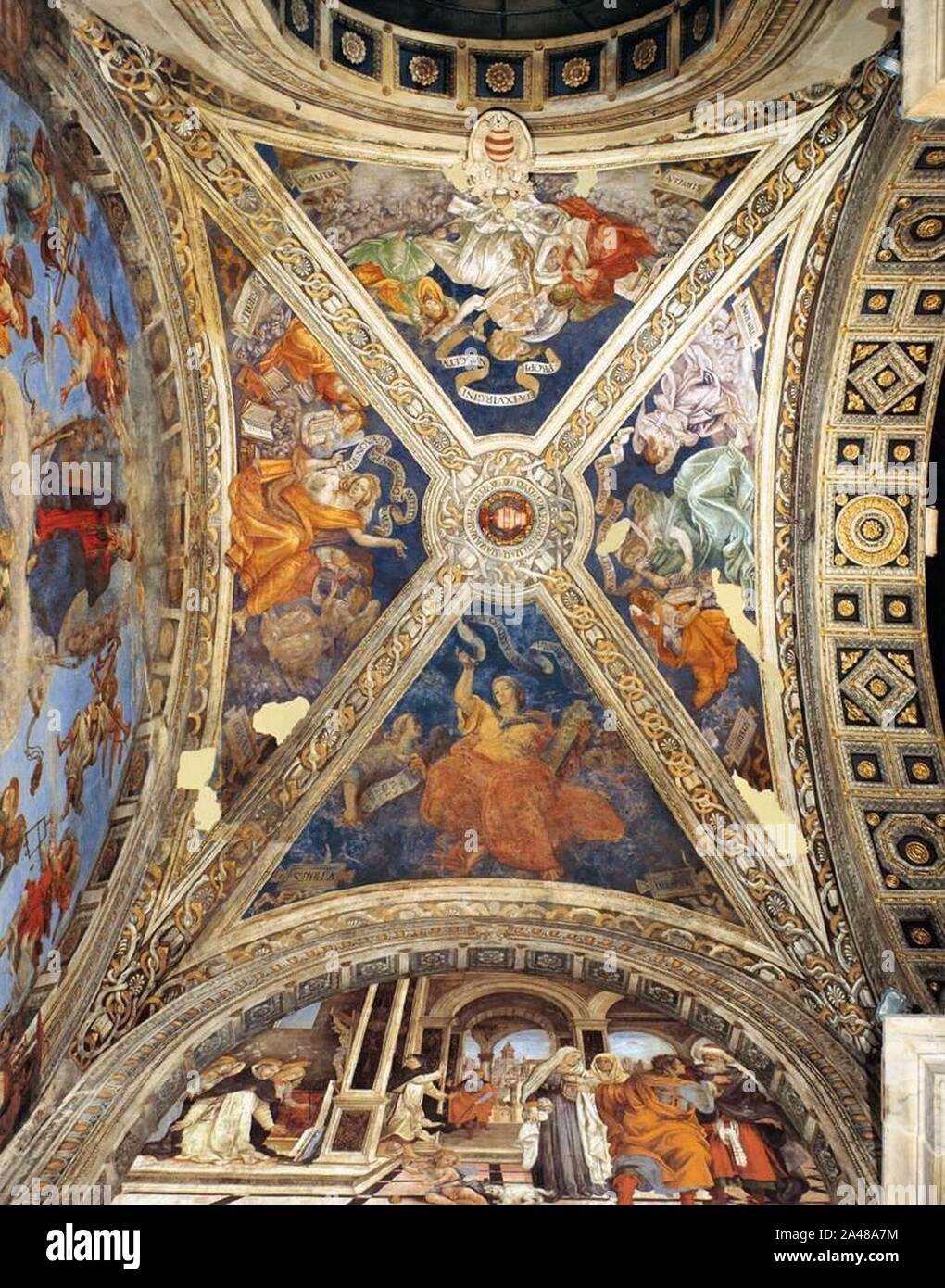 Filippino Lippi - Die Decke der Carafa Kapelle Stockfoto