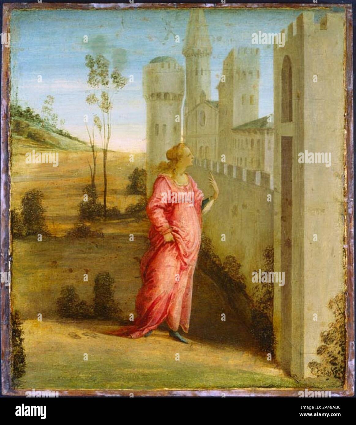 Filippino, Ester davanti alle Mura di Susa. Stockfoto