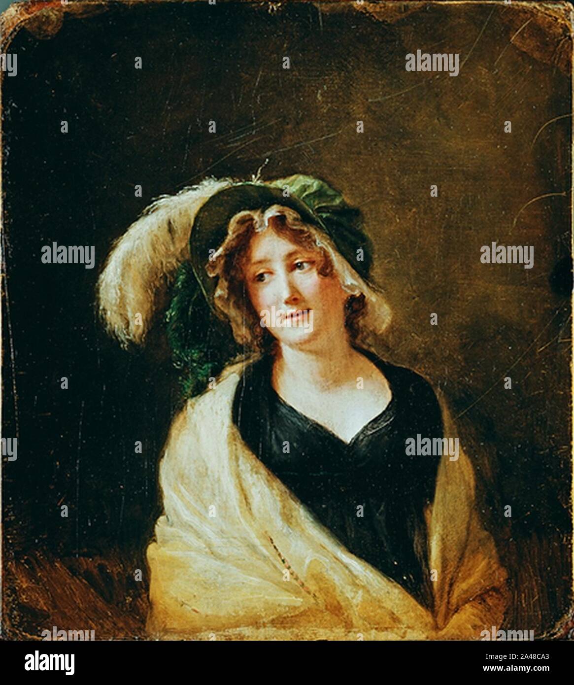 Firmin Massot - Porträt de Jeanne-Fran çoise - élisabeth Mégevand. Stockfoto