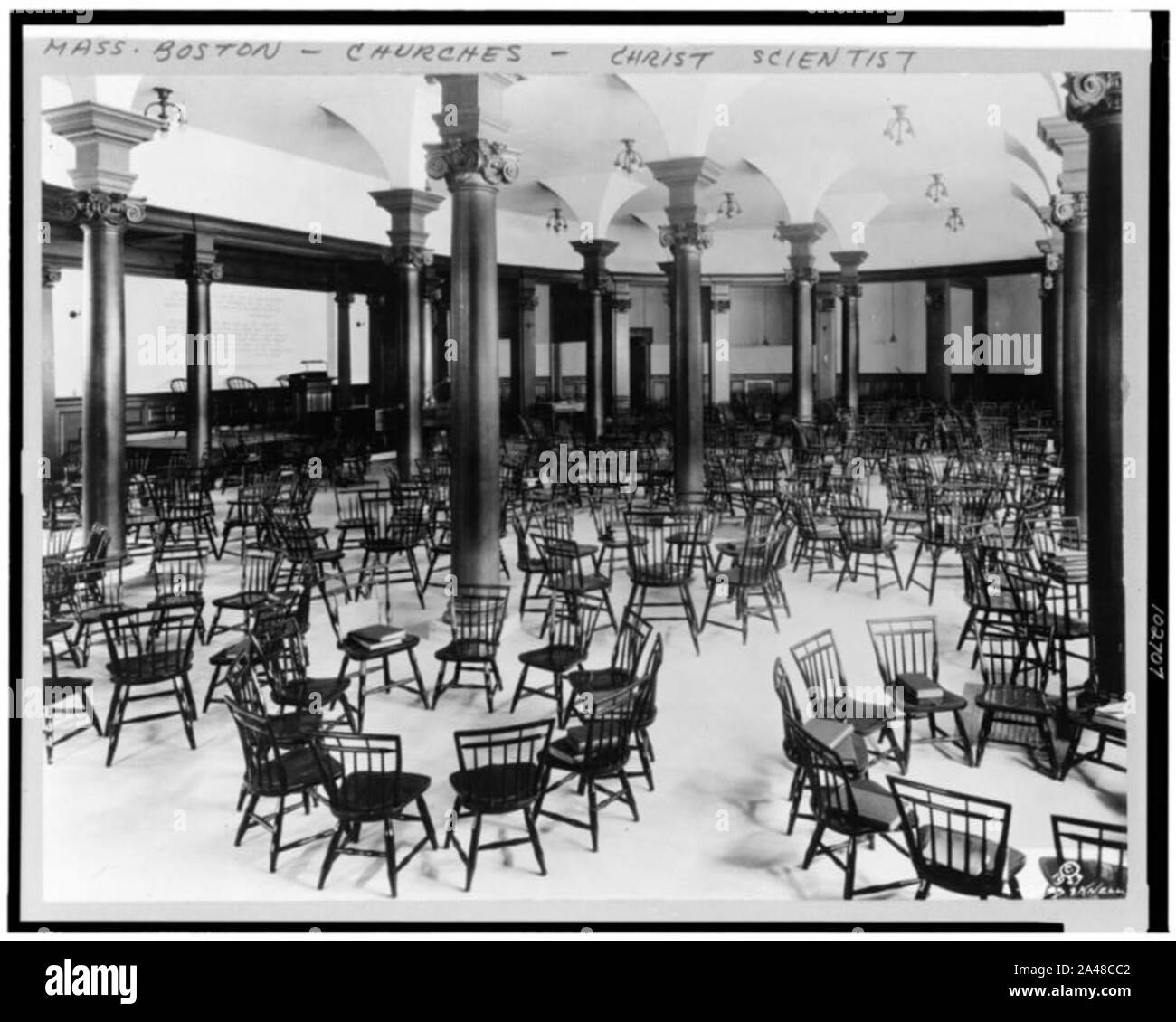 Erste Kirche Christi, Wissenschaftler, der Sonntagsschule Zimmer, Boston, Masse Stockfoto