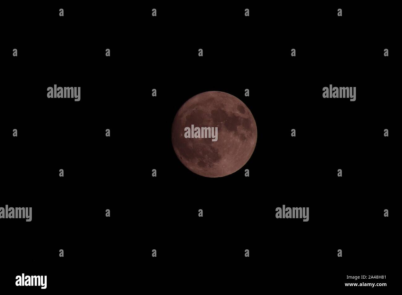 Vollmond von NC im Oktober 2019 getroffen Stockfoto