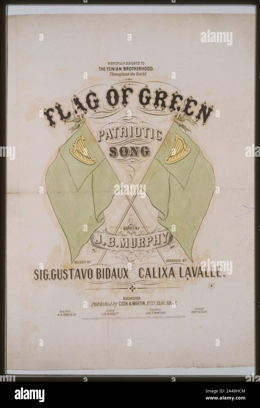 Grüne Flagge Stockfoto