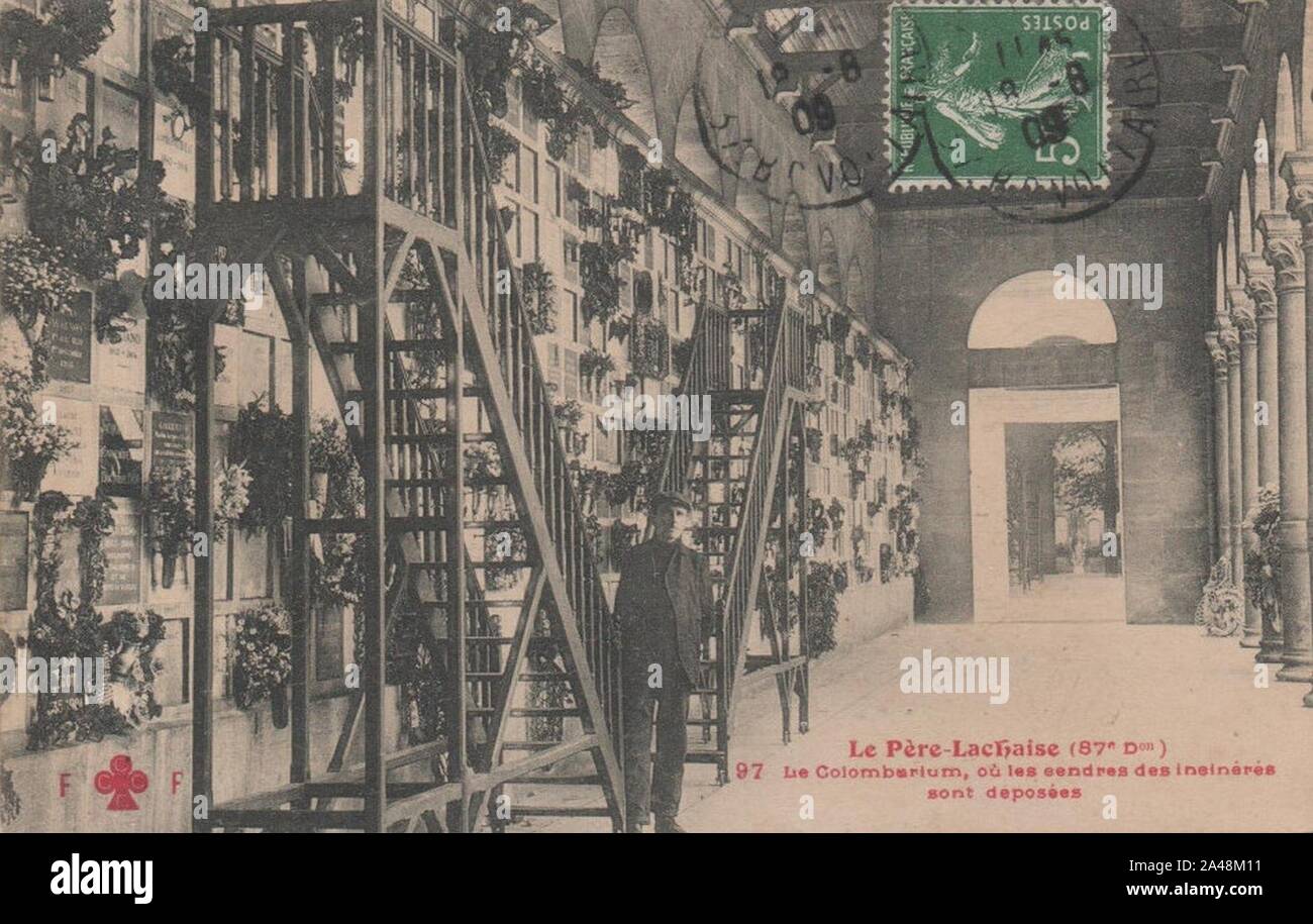 Fleury-Le Père Lachaise historique - 097 - Colombarium. Stockfoto