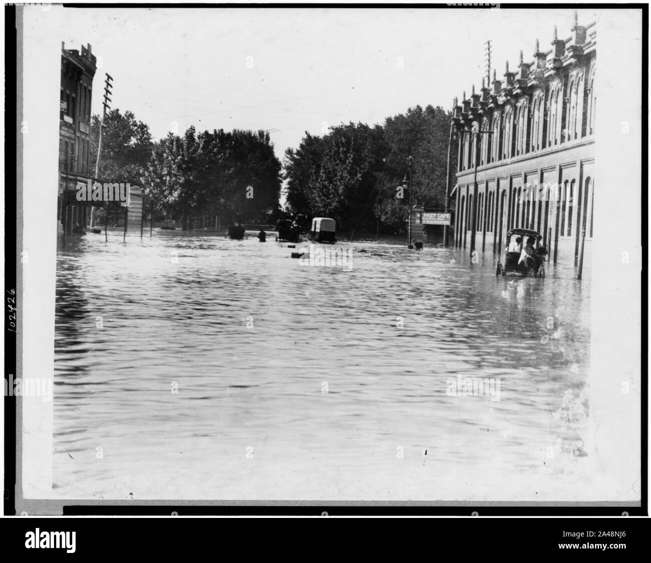 Hochwasser an 7. und Pa. Avenue, Washington, D.C. Stockfoto