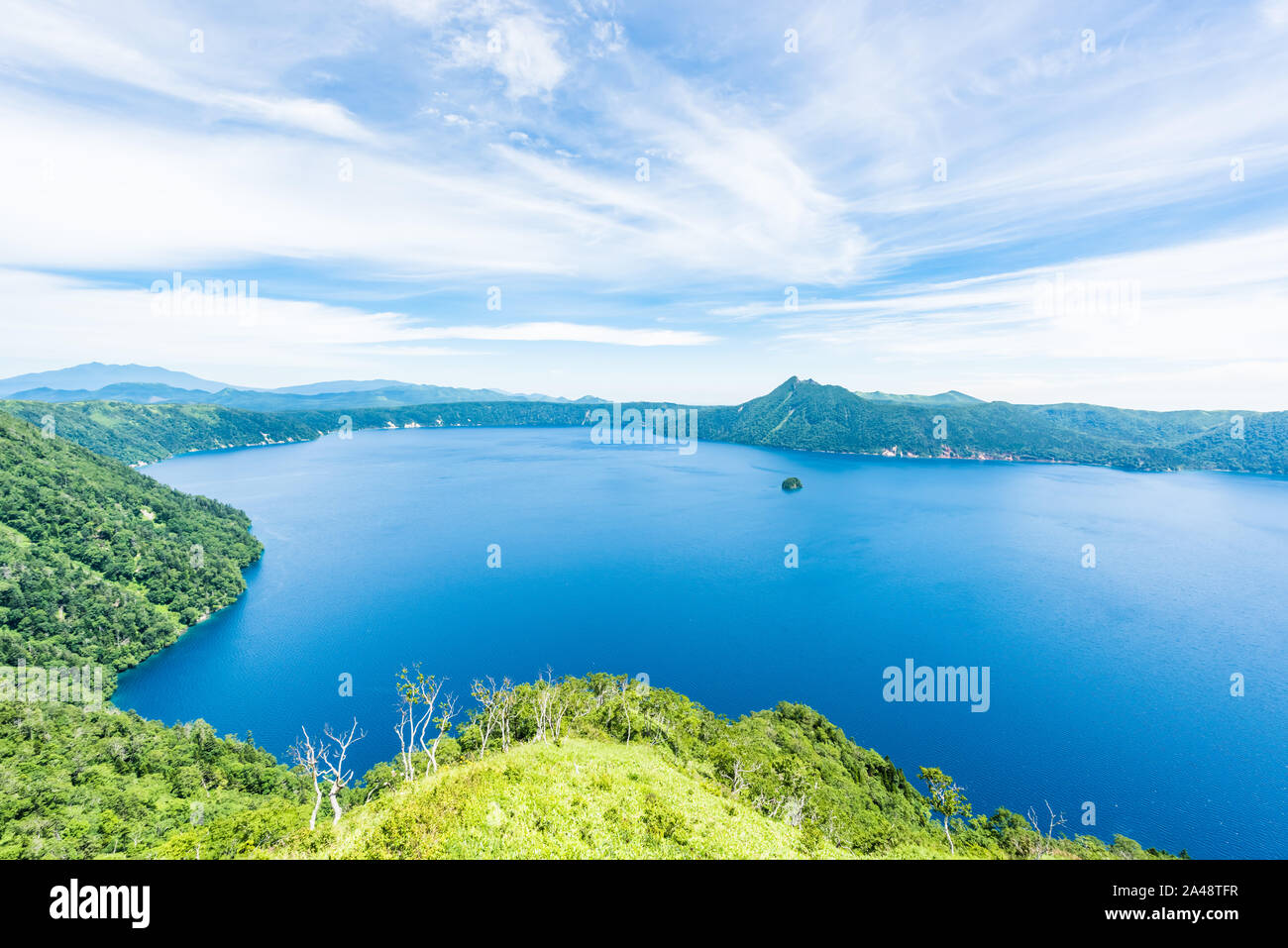 See Mashu, Akan Nationalpark, Mashu-ko, Hokkaido, Japan Stockfoto