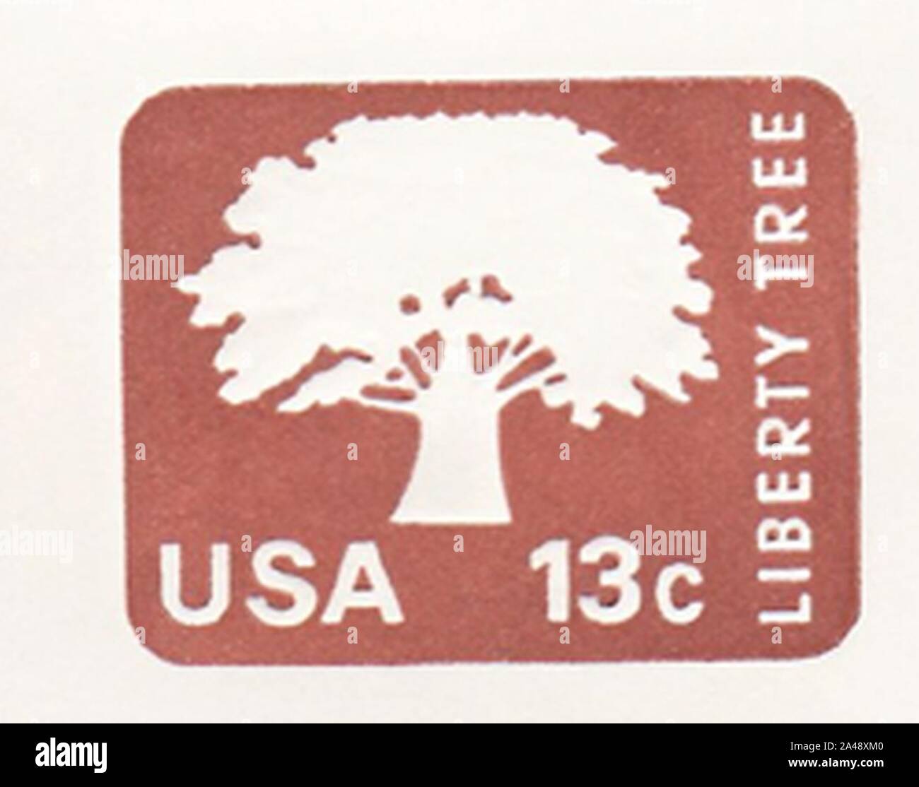 Stempel - USA 1975 13c Liberty Tree freimachungsvermerk. Stockfoto