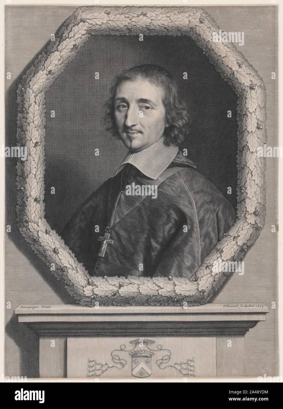 Ferdinand de Neufville Bischof von Chartres von Robert Nanteuil. Stockfoto