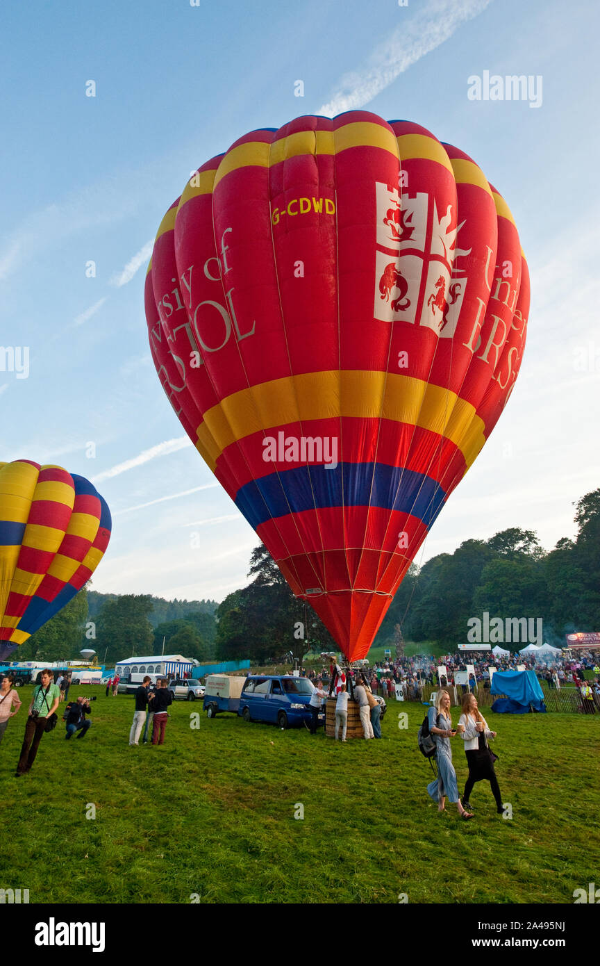 Die Universität von Bristol" Hot Air Balloon. Bristol International Balloon Fiesta, England Stockfoto