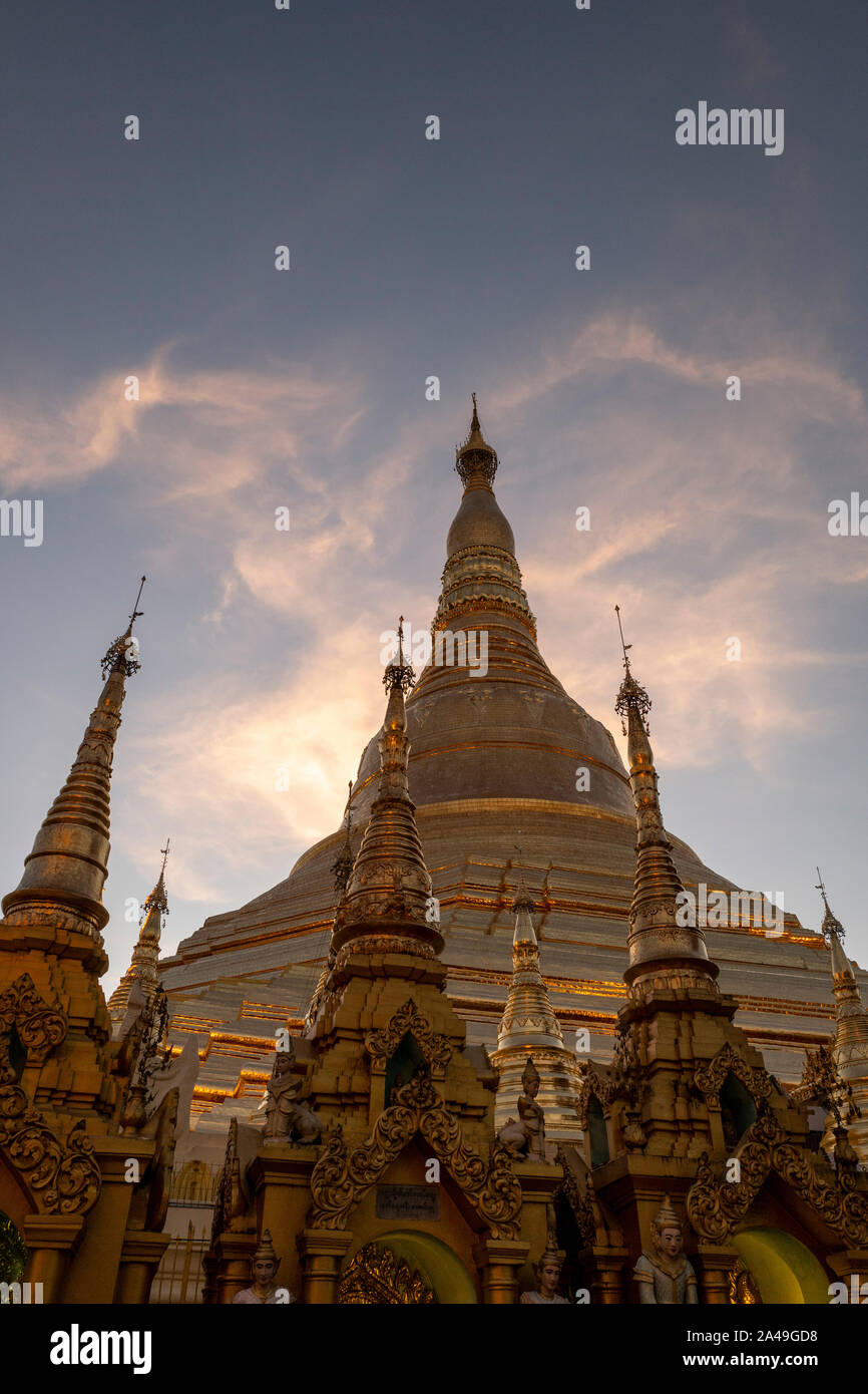 Shwedagon Zedi Daw Pagode in Yangon, Myanmar Stockfoto