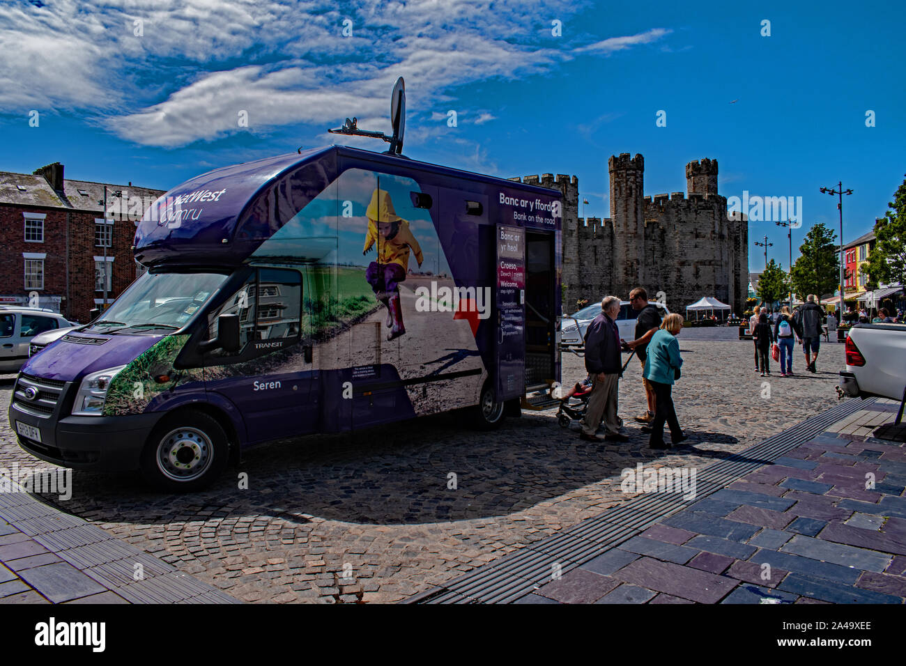 Nat West Mobile Bank Stockfoto