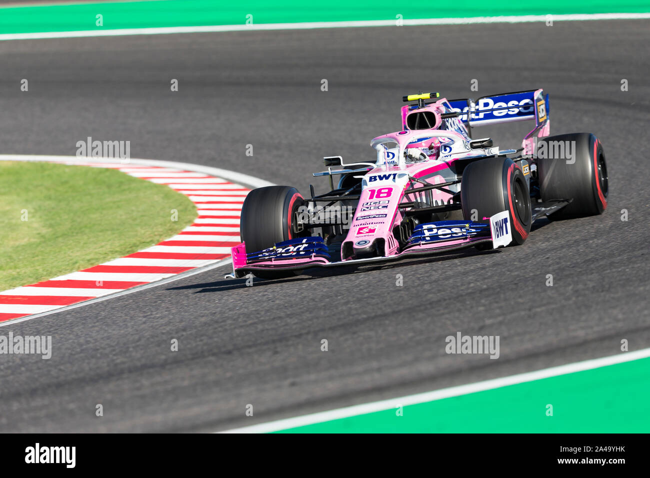 Suzuka Circuit, Suzuka City, Japan. 13 Okt, 2019. Formel 1 Grand Prix, Race Day; SportPesa Racing Point Treiber Lance Spaziergang während des Rennens - Redaktionelle Verwendung Credit: Aktion plus Sport/Alamy leben Nachrichten Stockfoto