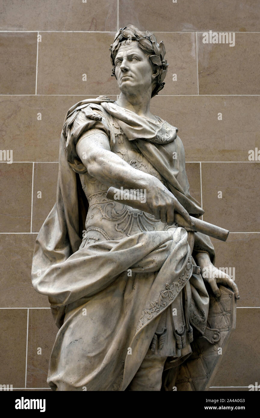 Gaius Julius Caesar 100 - 44 v. Chr. römische Kaiser allgemeine Staatsmann (Roman, Italien,) von Nicolas Coustou 1658 - 1733 Barock Frankreich, Stockfoto