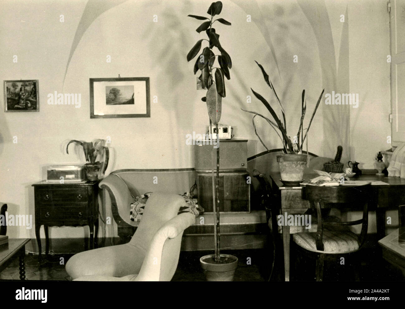 Wohnzimmer 1960er Stil, Italien Stockfoto