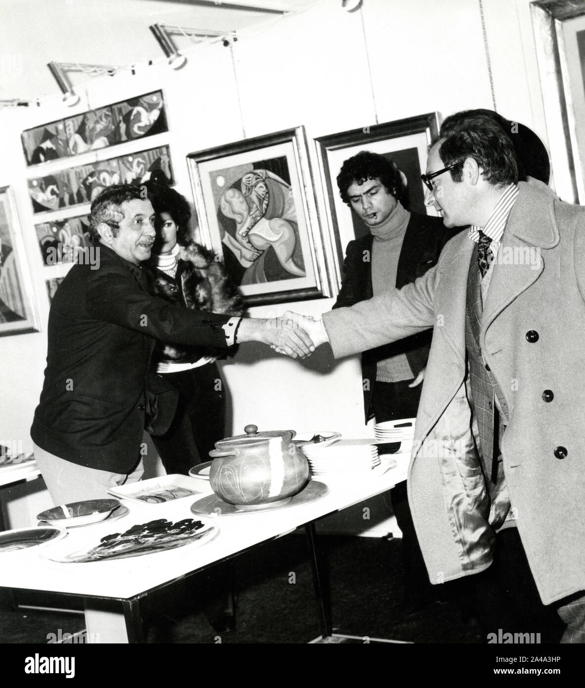 Maler in der ersten Inco Kunst 75, Rom, Italien 1975 Stockfoto
