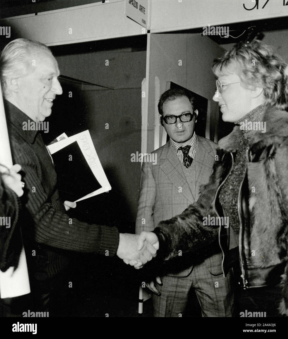 Maler in der ersten Inco Kunst 75, Rom, Italien 1975 Stockfoto