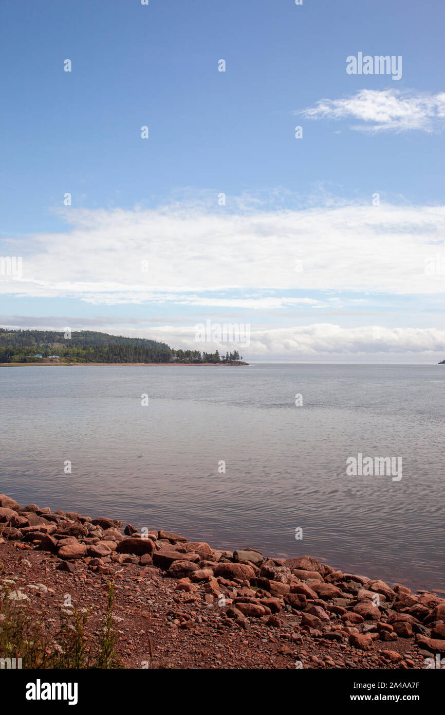 Strand und Insel weg von einem kanadischen Küste Stockfoto