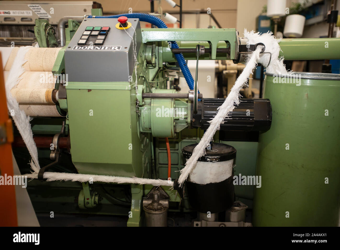 Stoff weben und Coating Machinery Stockfoto