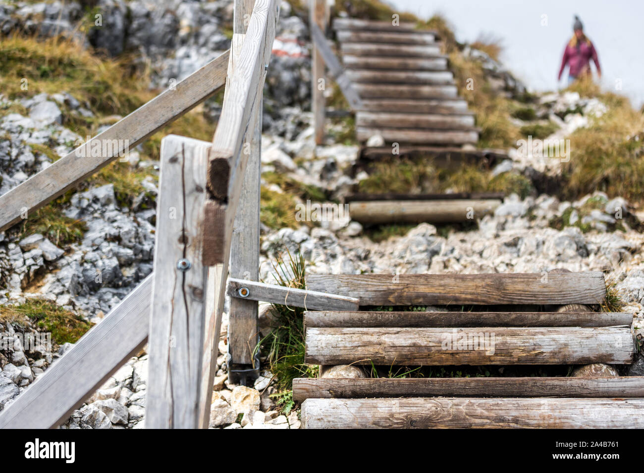 Einfache route Installation in den Bergen Stockfoto