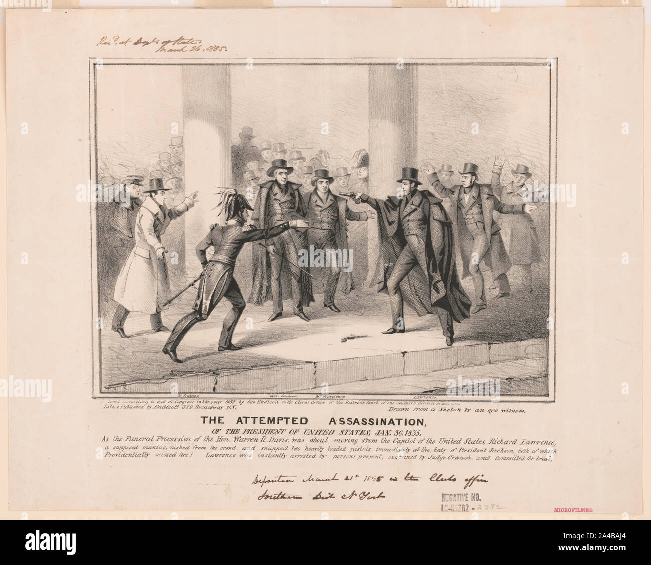 Die versuchte Ermordung des Präsidenten der Vereinigten Staaten Stockfoto