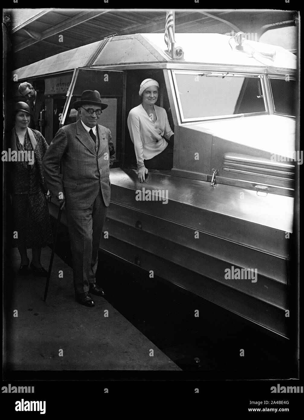 Die budd Triebwagen Lafayette, ein Leichtes, Edelstahl Zug, auf Gummi Reifen ran und wurde nach Frankreich exportiert Stockfoto