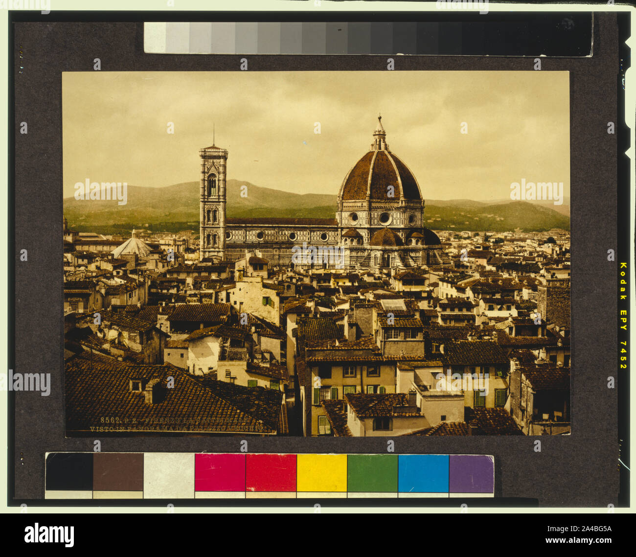 Die Kathedrale, Panoramablick vom Ponte Vecchio, Florenz, Italien Stockfoto