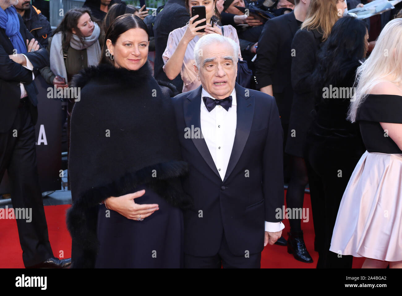 Emma Tillinger Koskoff und Martin Scorsese, der Ire - Closing Night Gala, BFI London Film Festival, Leicester Square, London, UK, 13. Oktober 2019 Stockfoto