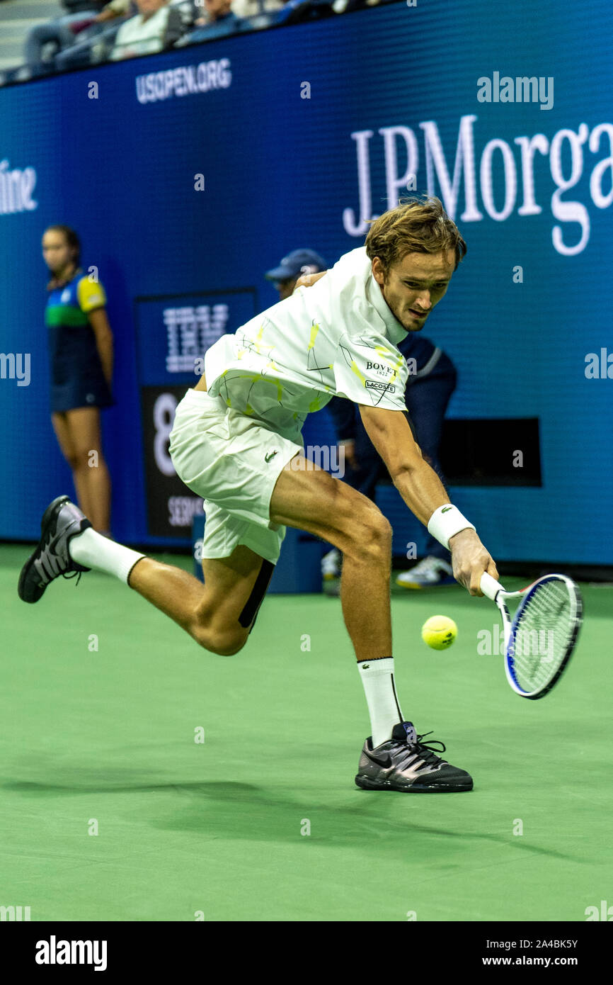 Daniil Medwedew Russlands im Halbfinale der Männer an der 2019 US Open Tennis Meisterschaft konkurrieren Stockfoto