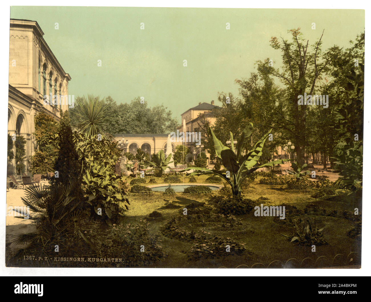 Die Conversationsgebaude und die Kurgarden, schlechte Kissengen (d. h. Bad Kissingen), Bayern, Deutschland Stockfoto