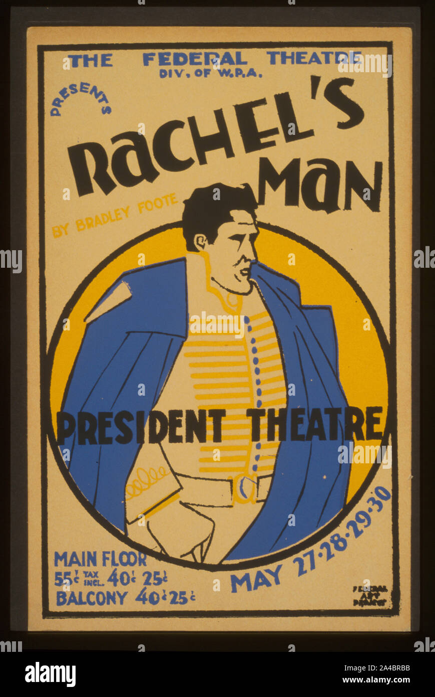 Das Theater Div. von W.P.A. präsentiert Rachels Mann von Bradley Foote Stockfoto