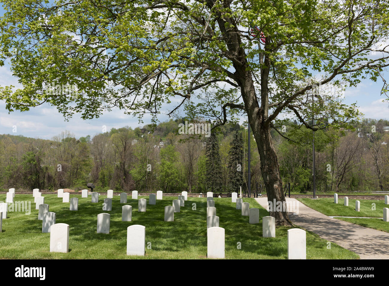 Das Grafton National Cemetery in Grafton, West Virginia, das erste nationale Soldatenfriedhof in West Virginia Stockfoto