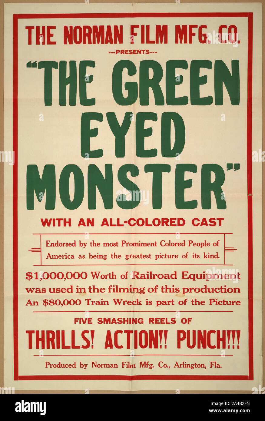 Die Green Eyed Monster Stockfoto