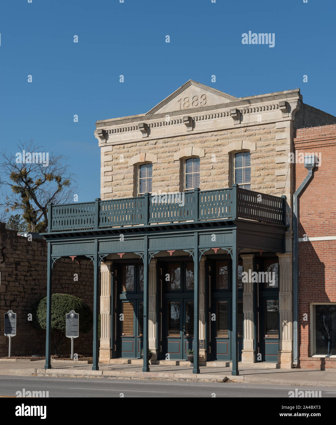 Die hartfield Gebäude in Albany, Texas, Sitz der Shackelford County Stockfoto