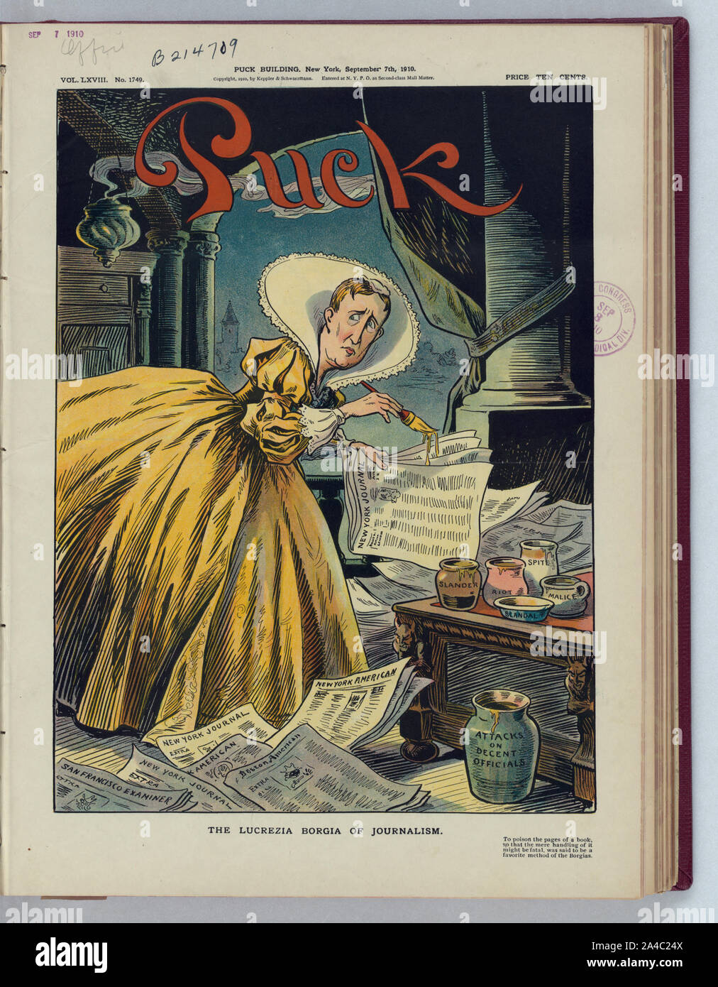 Der Lucrezia Borgia des Journalismus Stockfoto