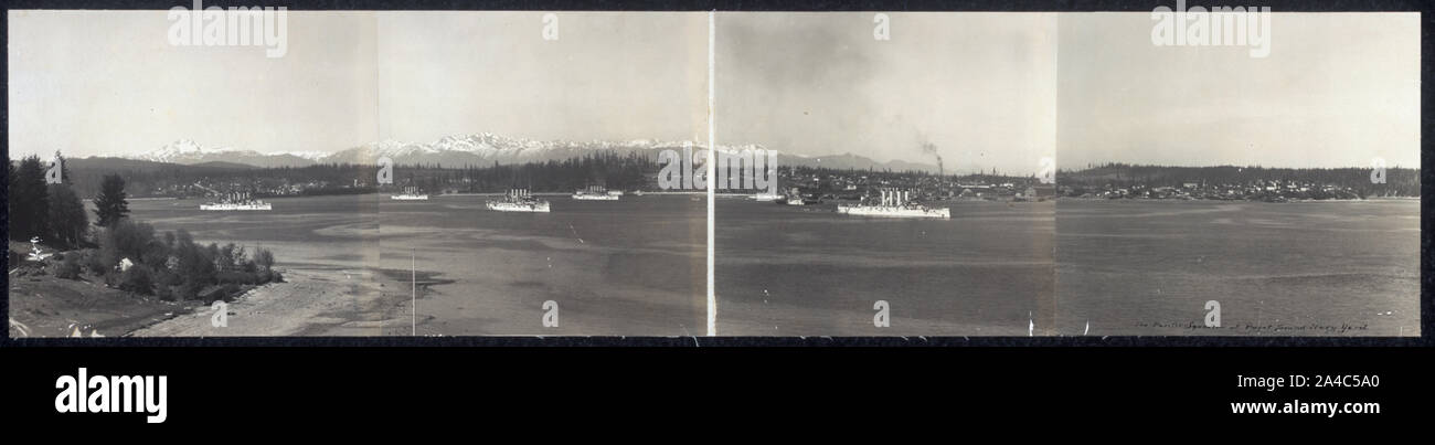 Die Pazifische geschwader am Puget Sound Navy Yard Stockfoto