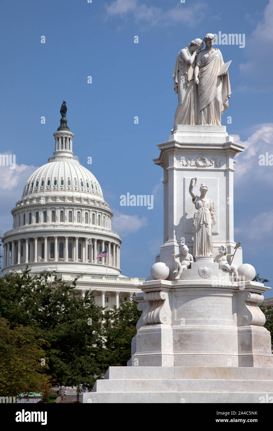 Die Peace Monument in Frieden Kreis befindet sich auf dem Gelände der U.S. Capitol, Erste St. und Pennsylvania Avenue, Washington, D.C Stockfoto