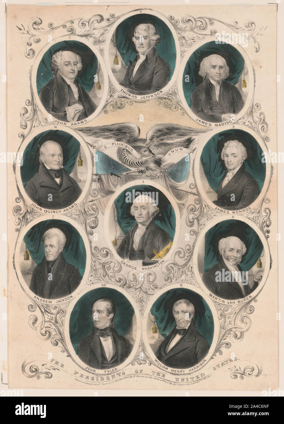 Die Präsidenten der Vereinigten Staaten Stockfoto