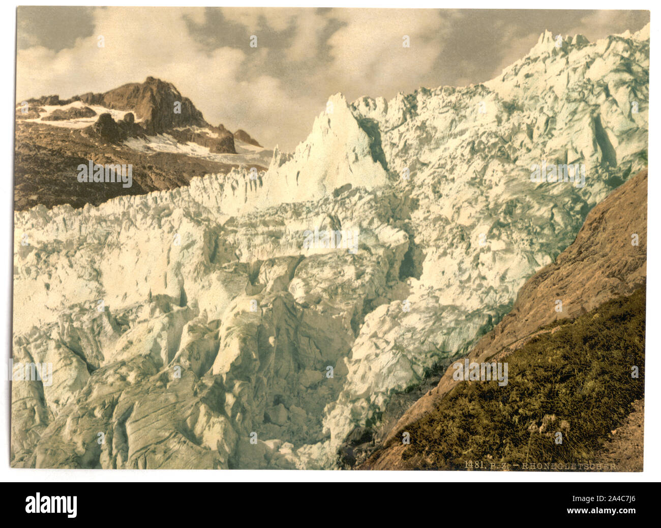 Der Rhonegletscher, Wallis, Alpen, Schweiz Stockfoto