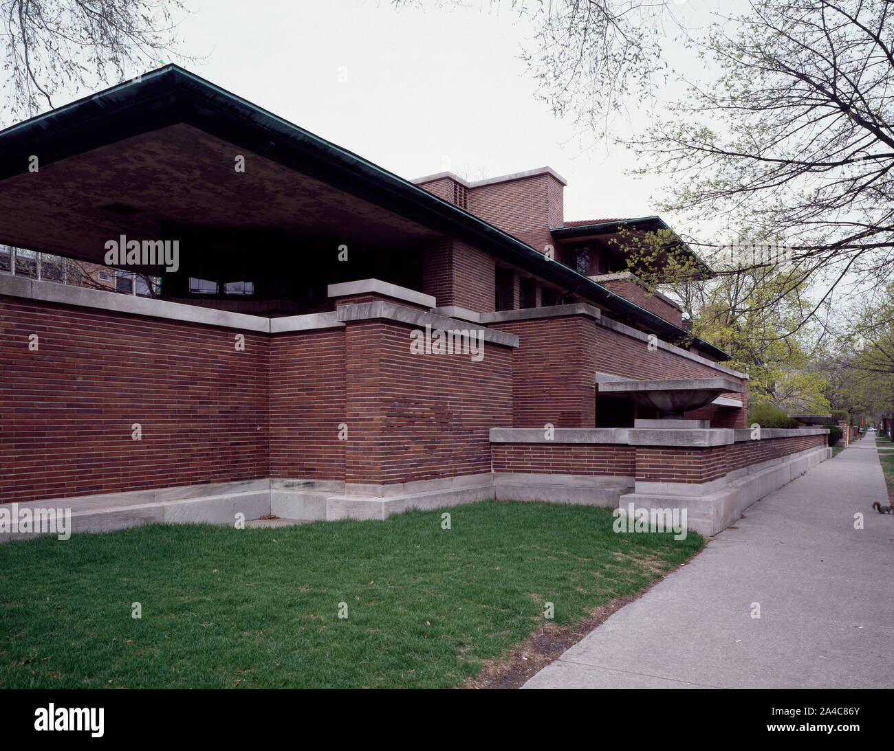 Die Robie House, der als einer der wichtigsten Frank Lloyd Wrights Werke, Chicago, Illinois Stockfoto