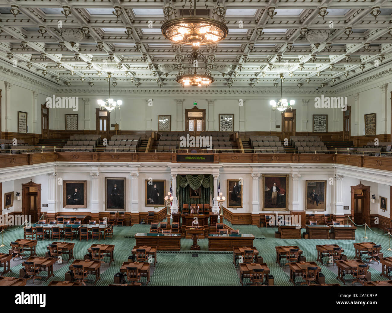 Der Senat Kammer des Texas Capitol in Austin, Texas Stockfoto