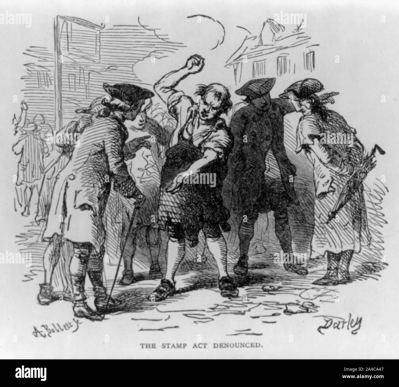 Das Stempelgesetz gekündigt Stockfoto